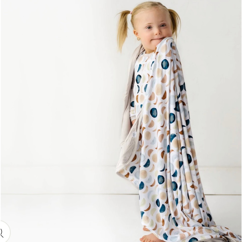 Little Sleepies Luna Neutral Cloud Triple Layer Blanket